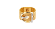 Buckle Ring with Diamonds